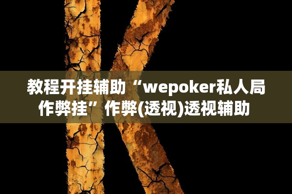 教程开挂辅助“wepoker私人局作弊挂	”作弊(透视)透视辅助 