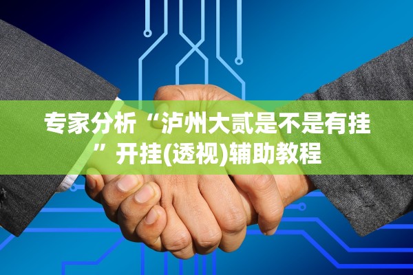 专家分析“泸州大贰是不是有挂	”开挂(透视)辅助教程