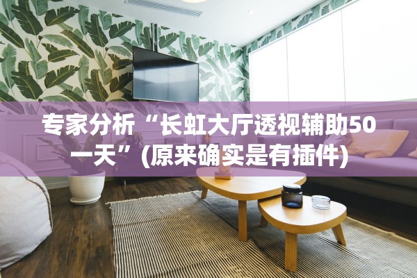 专家分析“长虹大厅透视辅助50一天”(原来确实是有插件)