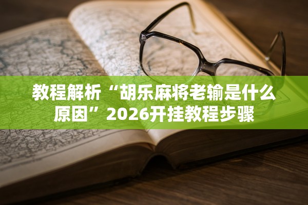 教程解析“胡乐麻将老输是什么原因”2026开挂教程步骤