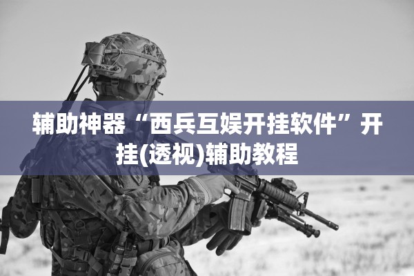 辅助神器“西兵互娱开挂软件”开挂(透视)辅助教程
