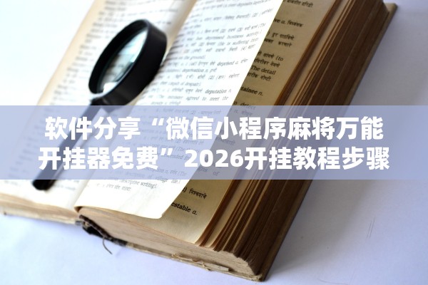 软件分享“微信小程序麻将万能开挂器免费”2026开挂教程步骤