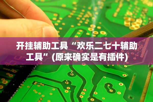 开挂辅助工具“欢乐二七十辅助工具”(原来确实是有插件)
