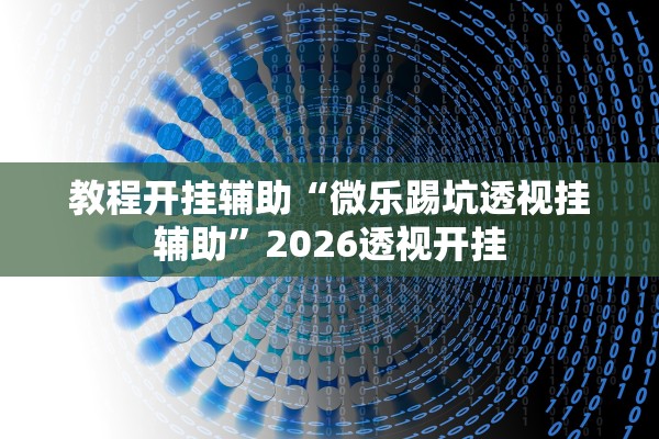 教程开挂辅助“微乐踢坑透视挂辅助”2026透视开挂