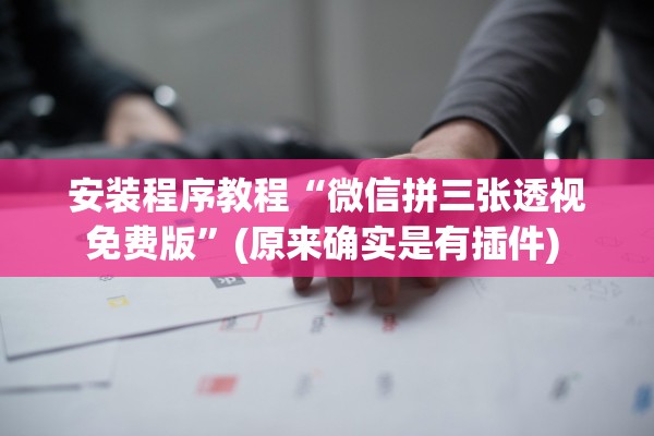 安装程序教程“微信拼三张透视免费版	”(原来确实是有插件) 