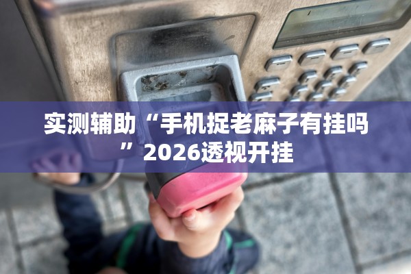 实测辅助“手机捉老麻子有挂吗”2026透视开挂