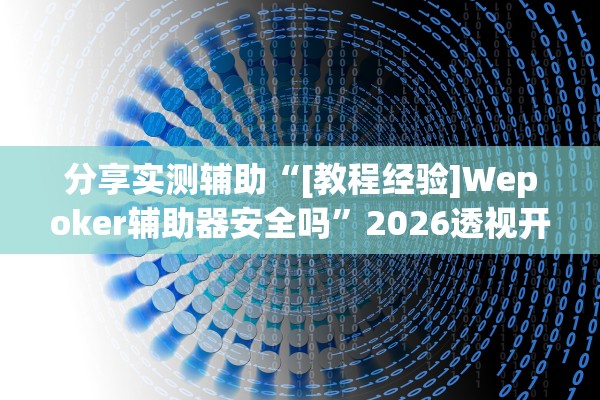 分享实测辅助“[教程经验]Wepoker辅助器安全吗”2026透视开挂