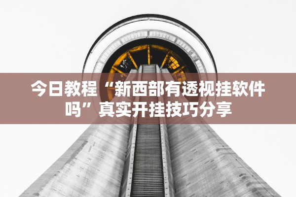 今日教程“新西部有透视挂软件吗”真实开挂技巧分享