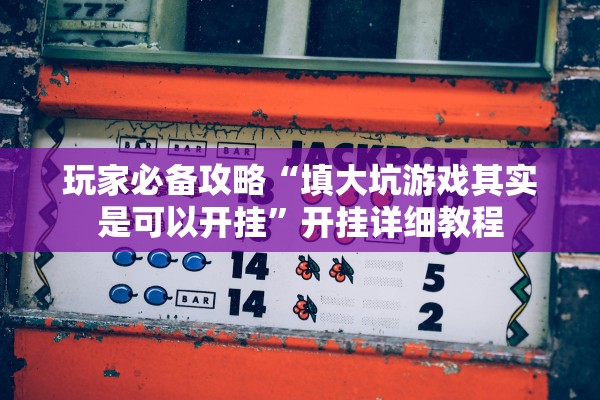 玩家必备攻略“填大坑游戏其实是可以开挂”开挂详细教程