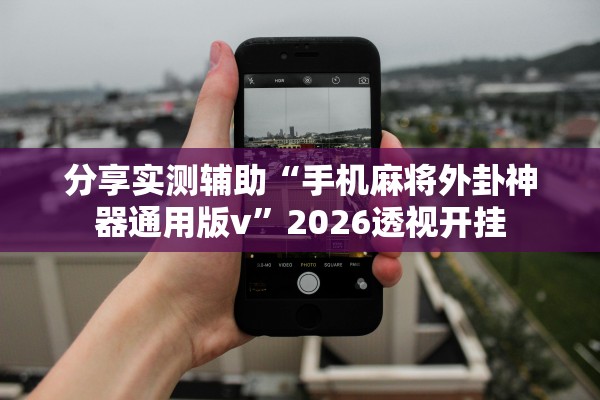 分享实测辅助“手机麻将外卦神器通用版v	”2026透视开挂