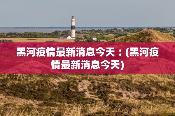 黑河疫情最新消息今天︰(黑河疫情最新消息今天) 黑河疫情最新消息今天︰(黑河疫情最新消息今天)