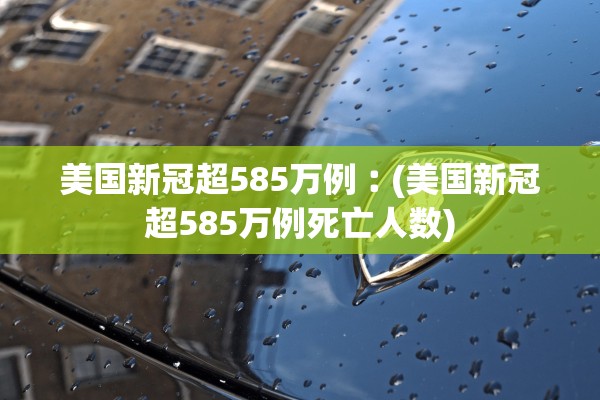 美国新冠超585万例︰(美国新冠超585万例死亡人数)
