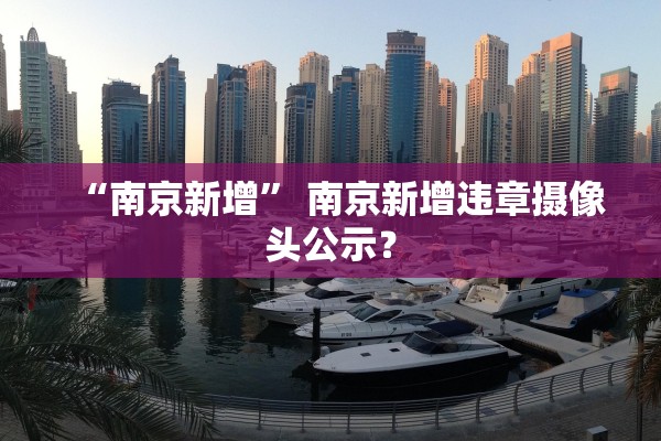 “南京新增” 南京新增违章摄像头公示？