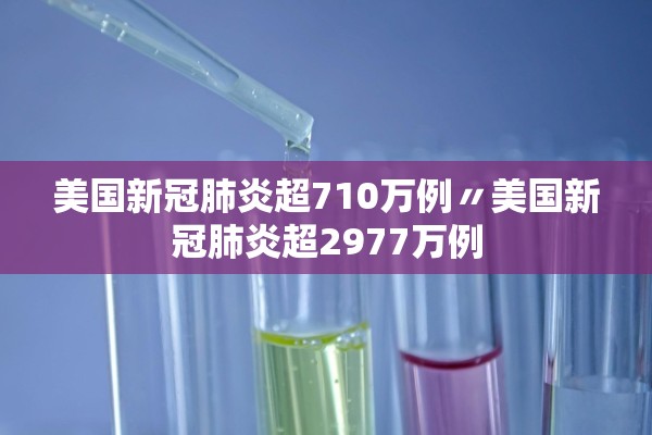 美国新冠肺炎超710万例〃美国新冠肺炎超2977万例 美国新冠肺炎超710万例〃美国新冠肺炎超2977万例