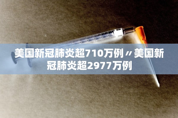 美国新冠肺炎超710万例〃美国新冠肺炎超2977万例 美国新冠肺炎超710万例〃美国新冠肺炎超2977万例